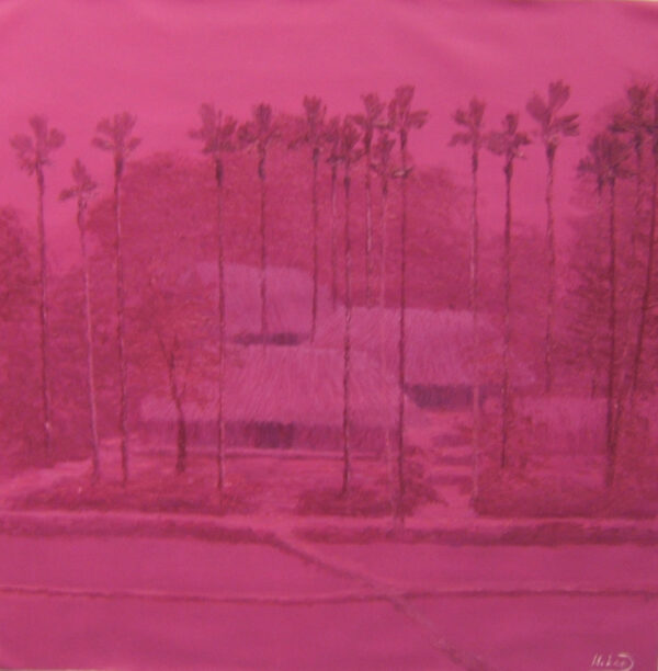 10.my village in pink.80x80.. (Sold)