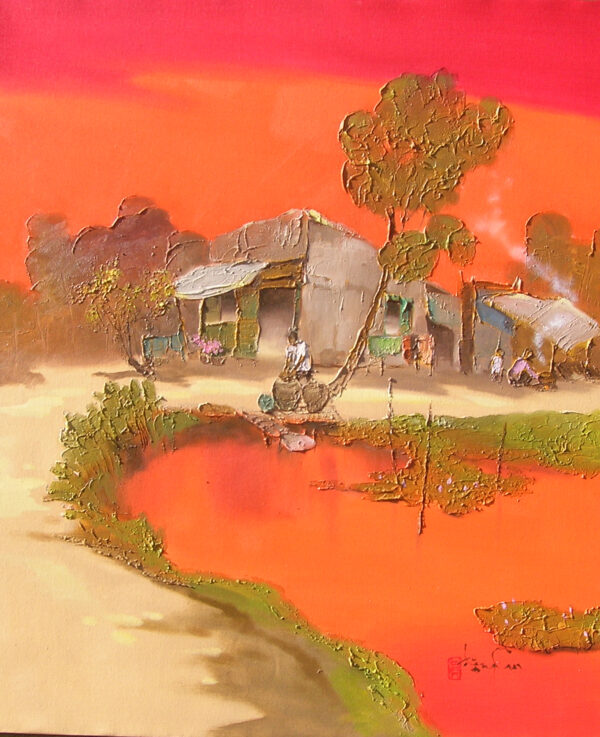 120.hoang hon do-red peace twilight-60x70 (Sold)