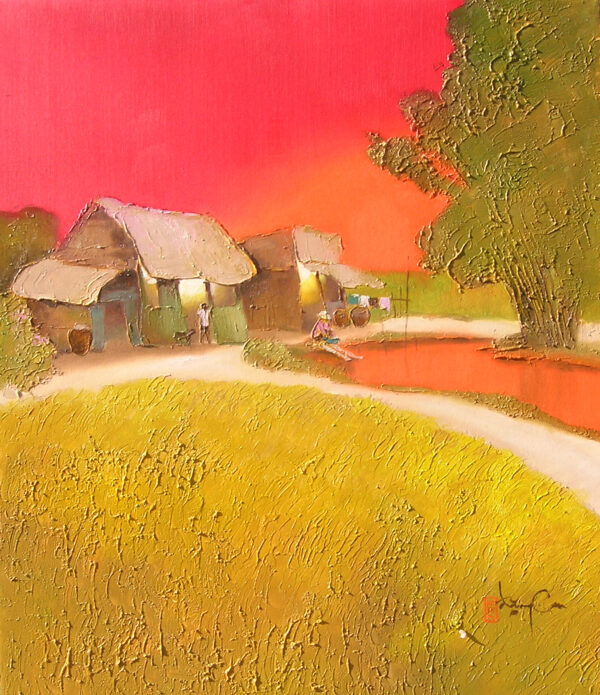 122. lang que Viet- VN countryside-60x70 (Sold)