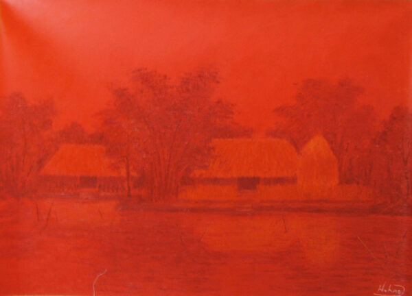 16.my village in sunset-75x105 (Sold)