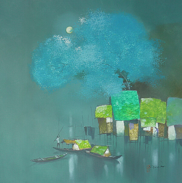 DC348 Dem trang II-Moonlit night II 70X70 cm (Sold)