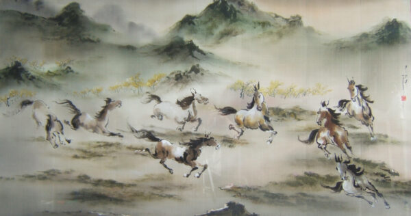 0.HThanh12 Bat tuan ma-Eighth noble horse 86x159 cm..