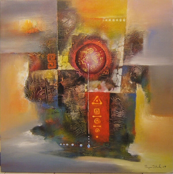 PT30. trieu tuong phuong dong- orient abstract 80x80cm (Sold)