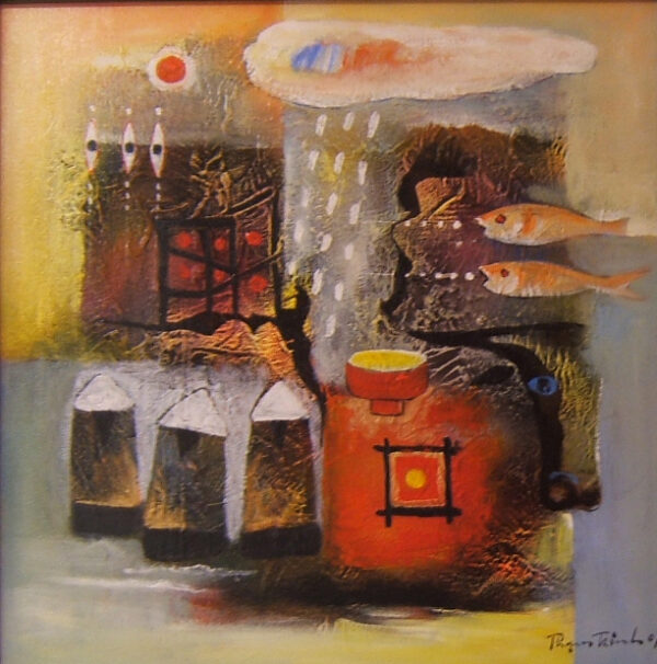 PT45- peasants praying-50x50 (Sold)