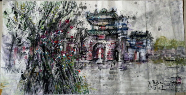 VDT-PM-08-17-Van Mieu Quoc Tu Giam -73x140_water chinese ink color (Sold)