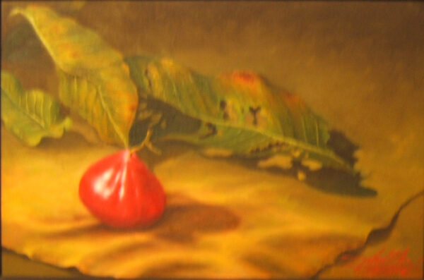 PA10 -still life with a plum (Sold)