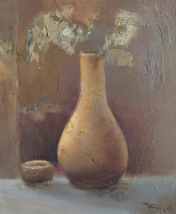 0.PMG.21.Tr.Tung10. Lo gom- Ceramic vase 50x60.oil.2009