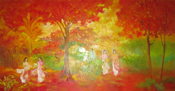 0.TThu943-Enjoying the spring-Du xuan-80x150 cm