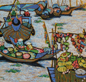 13. A Floating Market In Mekong Delta