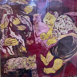 0. VDThanh-26-06. A sleeping baby, Queen of the Night and Cat