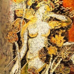 0. VDT-26-12. Lady and lotuses
